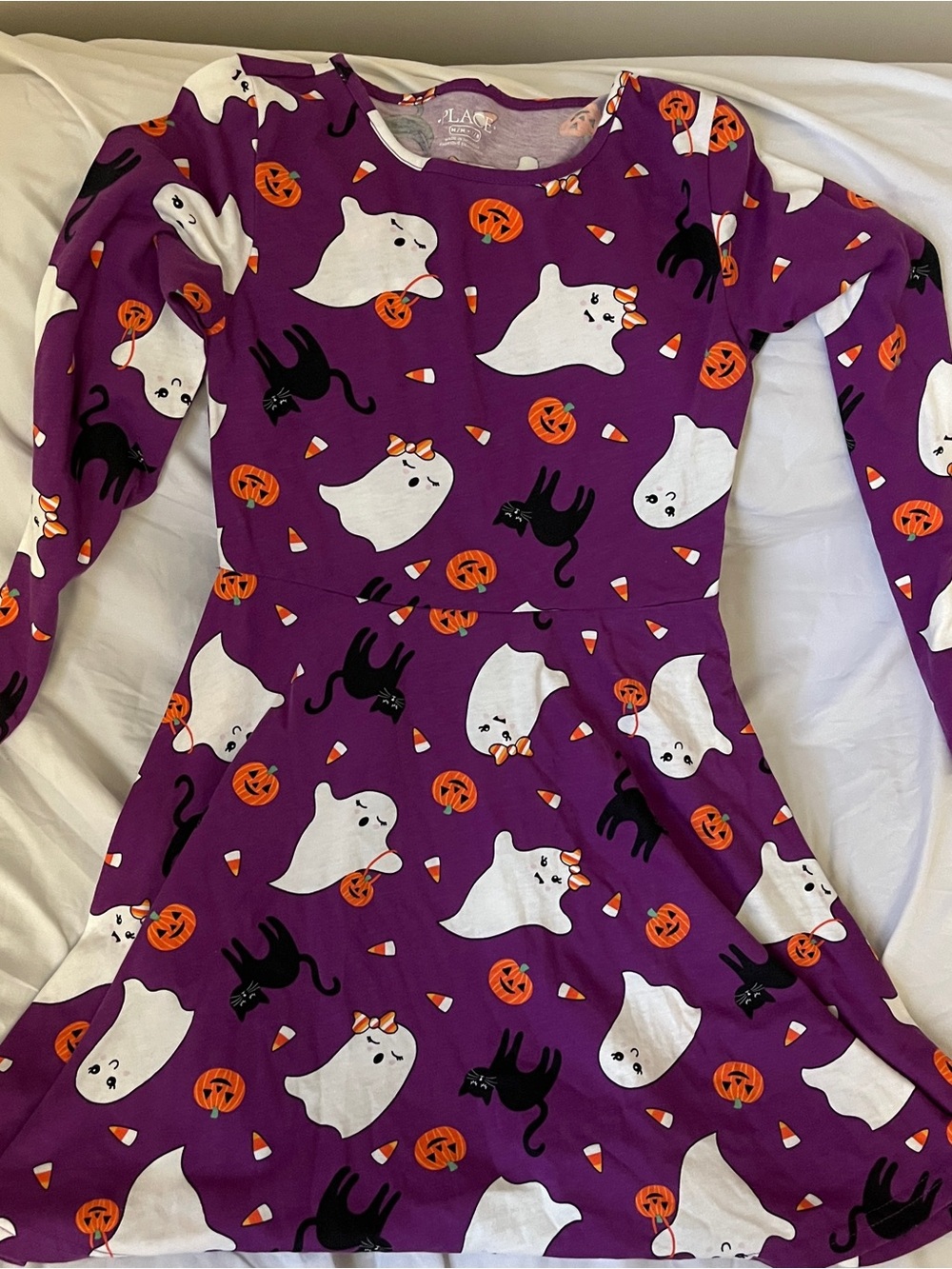 Girls' Purple Halloween Ghost & Cat Costume Dress - The Children's Place